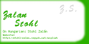 zalan stohl business card